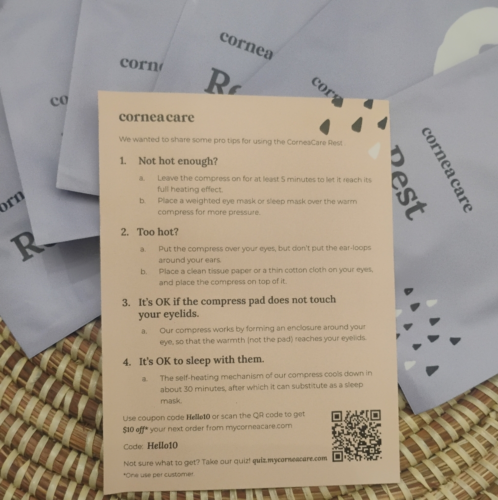Cornea Care Rest Self-Heating Eye Masks, Pack of 6 NEW - Picture 4 of 14